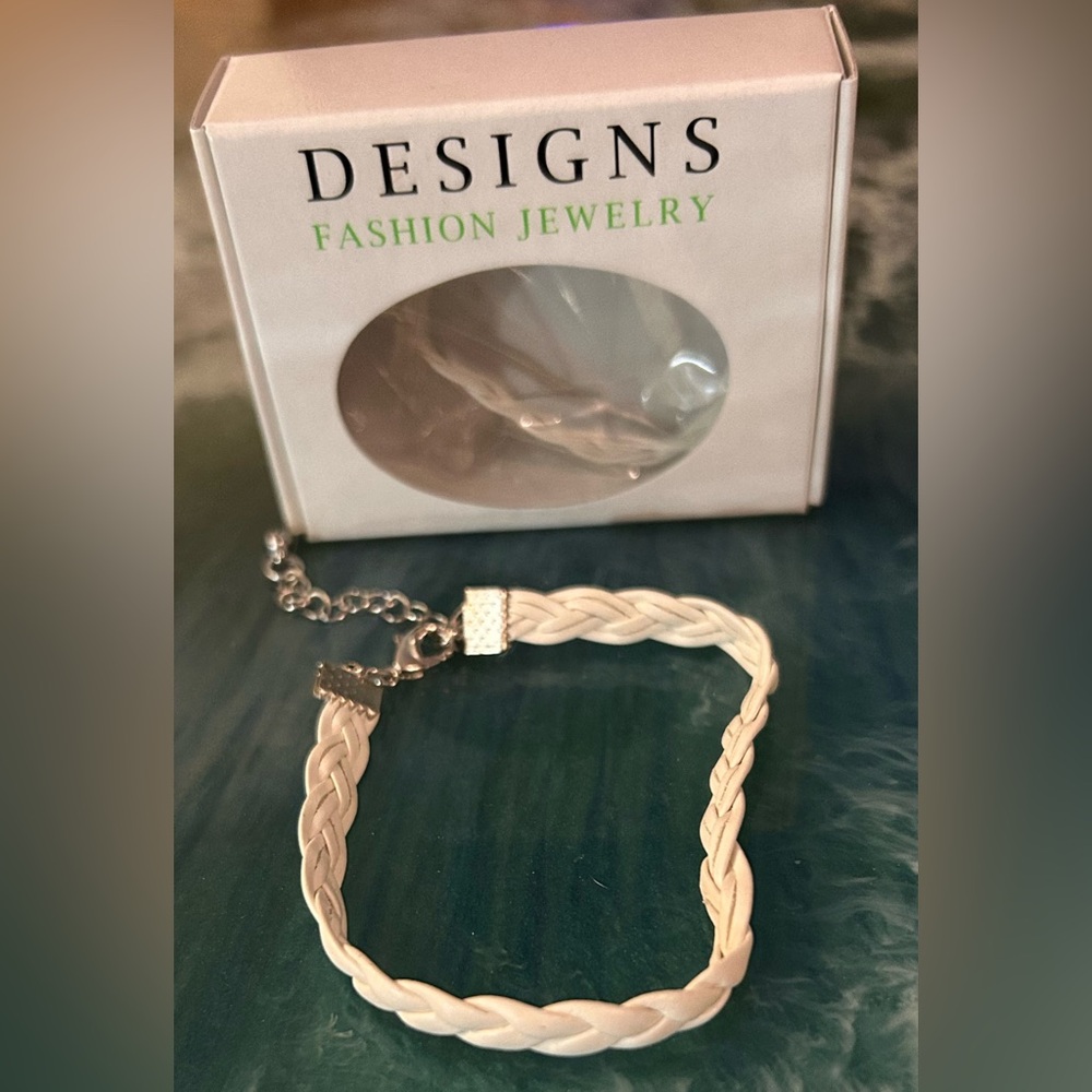 Elegant Cream Braided Bracelet by